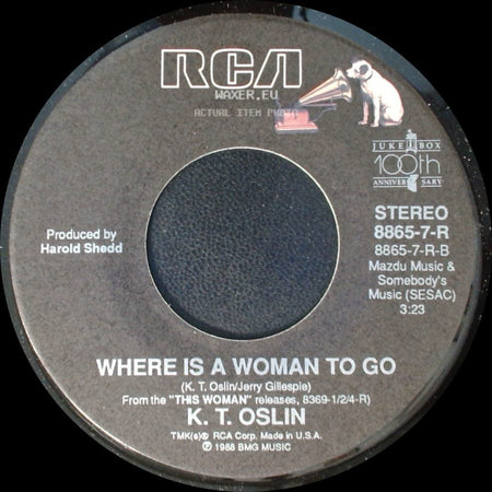 K. T. Oslin - Hey Bobby / Where Is A Woman To Go side B