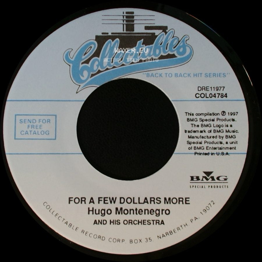Hugo Montenegro And His Orchestra - The Good, The Bad And The Ugly / For A Few Dollars More side B