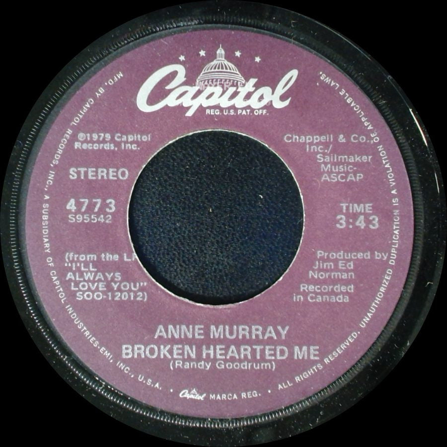 Anne Murray - Broken Hearted Me / Why Don't You Stick Around side A