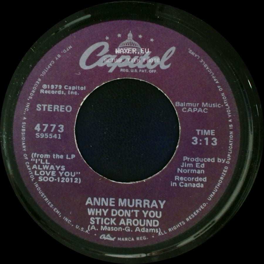 Anne Murray - Broken Hearted Me / Why Don't You Stick Around side B
