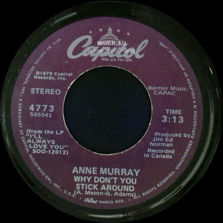 Anne Murray - Broken Hearted Me / Why Don't You Stick Around side B