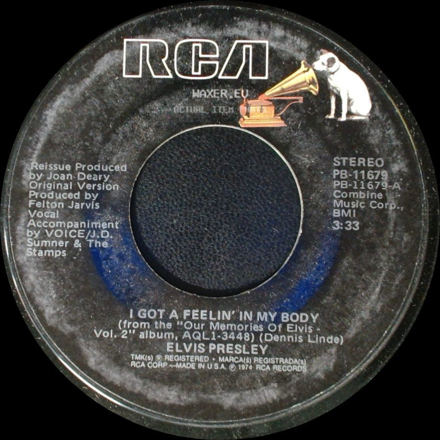 Elvis Presley - There's A Honky Tonk Angel (Who Will Take Me Back In) / I Got A Feelin' In My Body side B