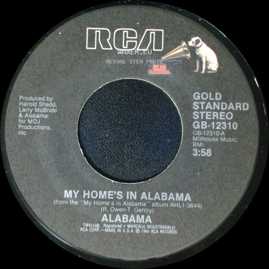 Alabama - Why Lady Why / My Home's In Alabama side B