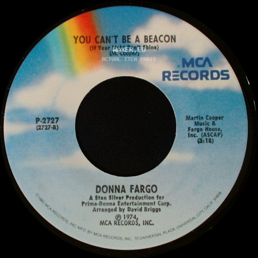 Donna Fargo - The Happiest Girl In The Whole U.S.A. / You Can't Be A Beacon (If Your Light Don't Shine) side B