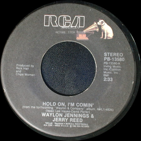 Waylon Jennings / Waylon Jennings & Jerry Reed - Waiting On Down The Line / Hold On, I'm Comin' side B