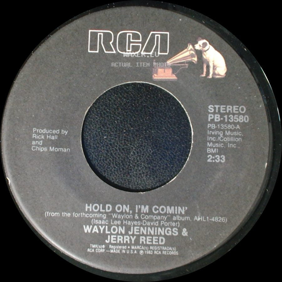 Waylon Jennings / Waylon Jennings & Jerry Reed - Waiting On Down The Line / Hold On, I'm Comin' side B
