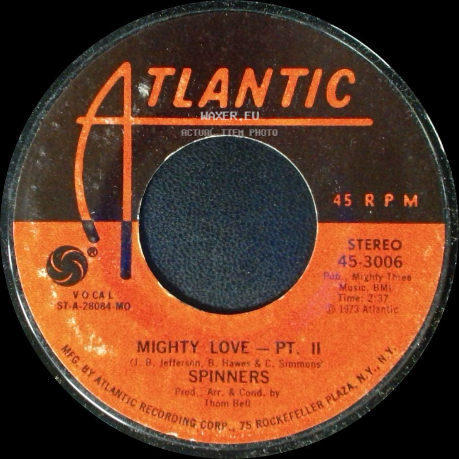 Spinners - Mighty Love - Pt. 1 / Mighty Love - Pt. Ii side B
