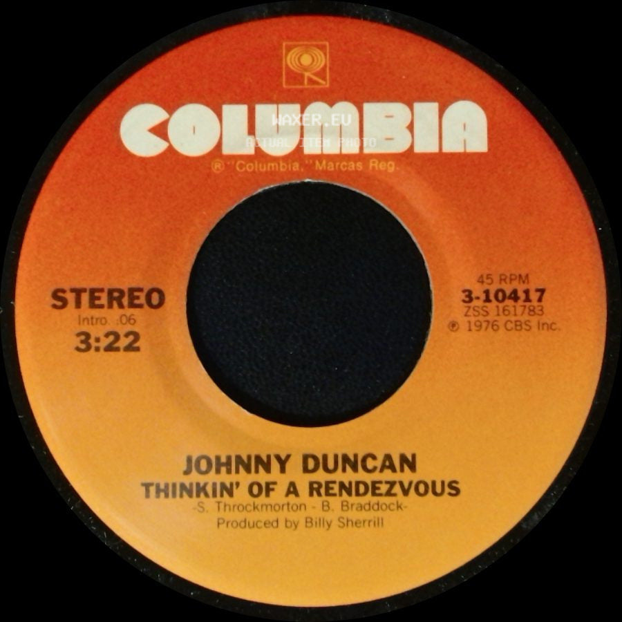 Johnny Duncan - Love Should Be Easy / Thinkin' Of A Rendezvous side B
