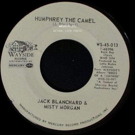 Jack Blanchard & Misty Morgan - A Place In My Mind / Humphrey The Camel side B