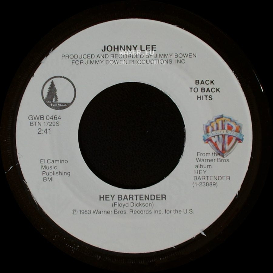 Johnny Lee - My Baby Don't Slow Dance / Hey Bartender side B