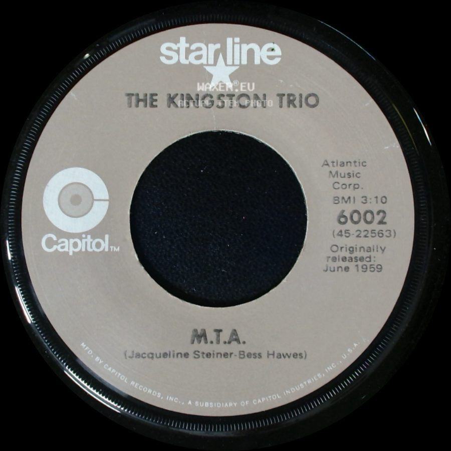 The Kingston Trio - Tom Dooley / M.T.A. side B