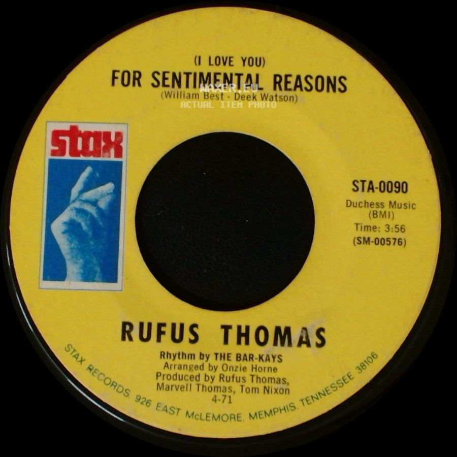 Rufus Thomas - (I Love You) For Sentimental Reasons / The World Is Round side A