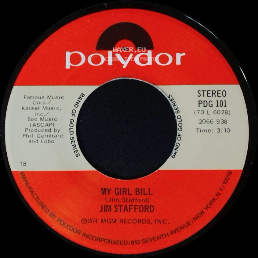 Jim Stafford - Spiders & Snakes / My Girl Bill side B