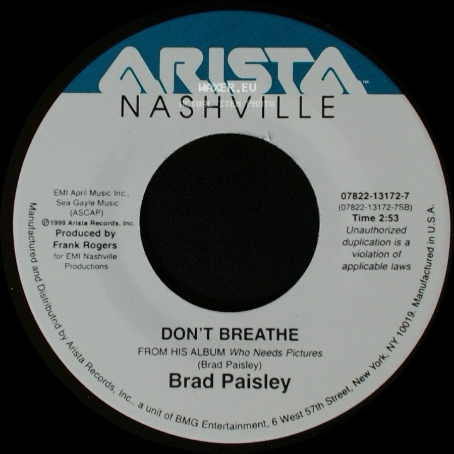 Brad Paisley - Don't Breathe / Me Neither side A