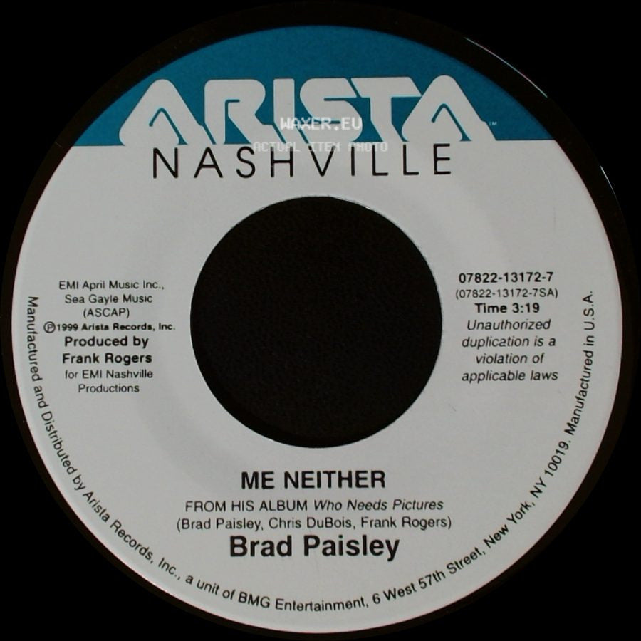 Brad Paisley - Don't Breathe / Me Neither side B