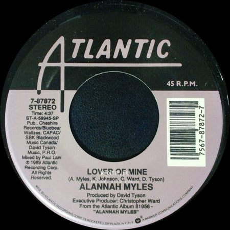 Alannah Myles - Lover Of Mine / Just One Kiss side A