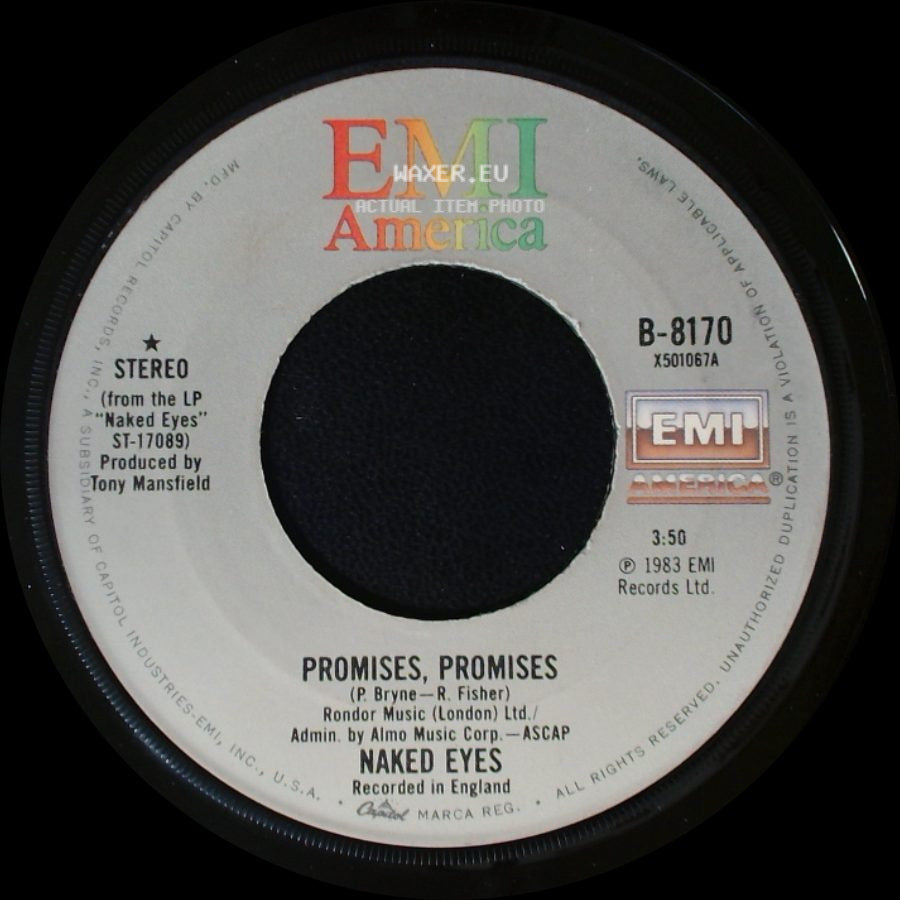 Naked Eyes - Promises, Promises / A Very Hard Act To Follow side A