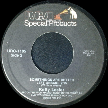 B. W. Stevenson / Ketty Lester - My Maria / Somethings Are Better Left Unsaid side B