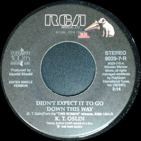 K. T. Oslin - Didn't Expect It To Go Down This Way / Round The Clock Lovin' side A