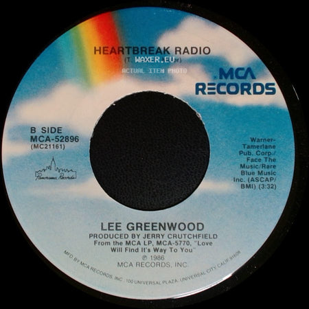 Lee Greenwood - Didn't We / Heartbreak Radio side B
