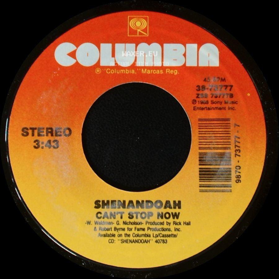 Shenandoah - The Moon Over Georgia / Can't Stop Now side B