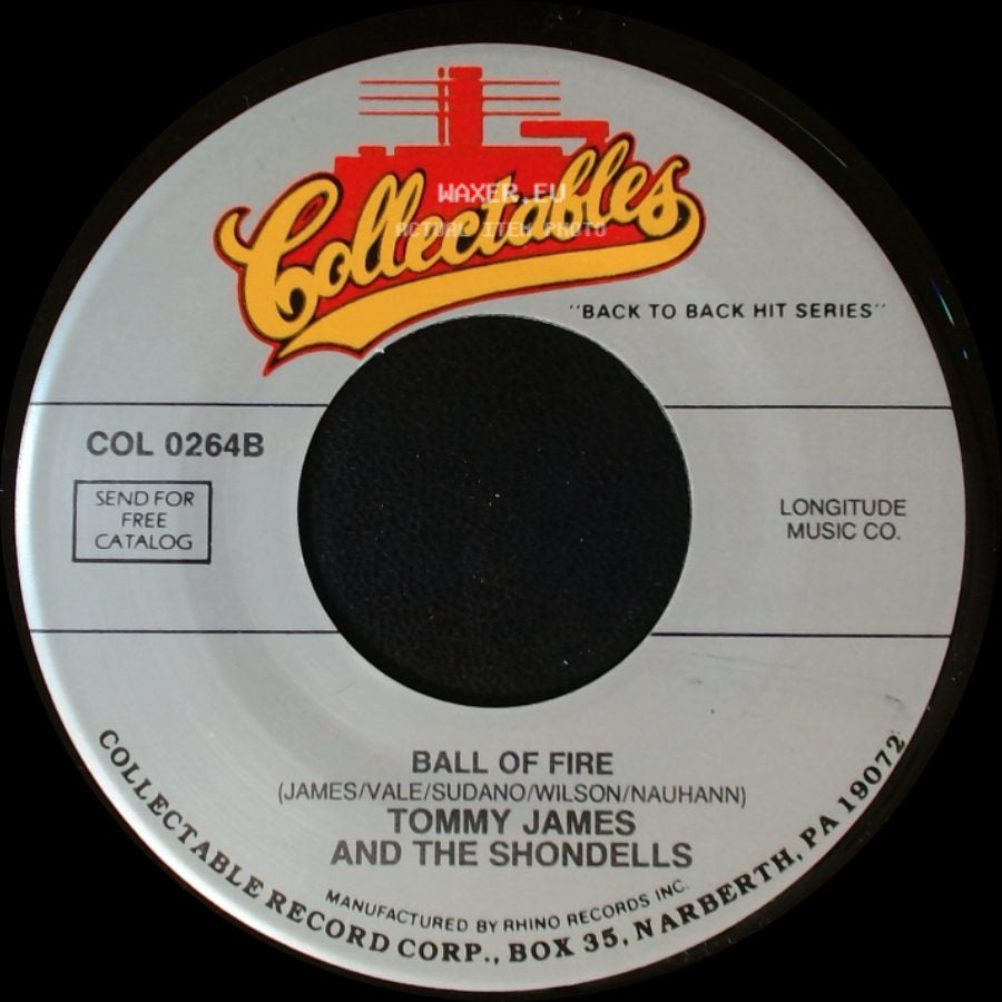 Tommy James And The Shondells - Sweet Cherry Wine / Ball Of Fire side B