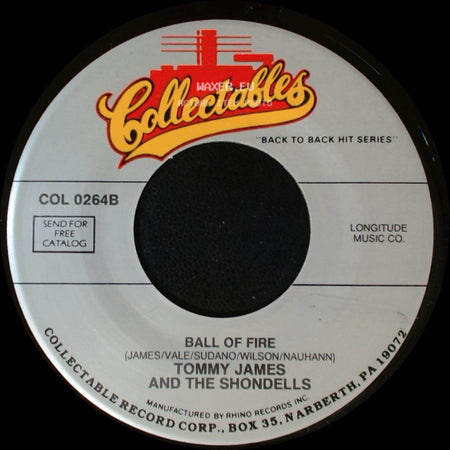 Tommy James And The Shondells - Sweet Cherry Wine / Ball Of Fire side B