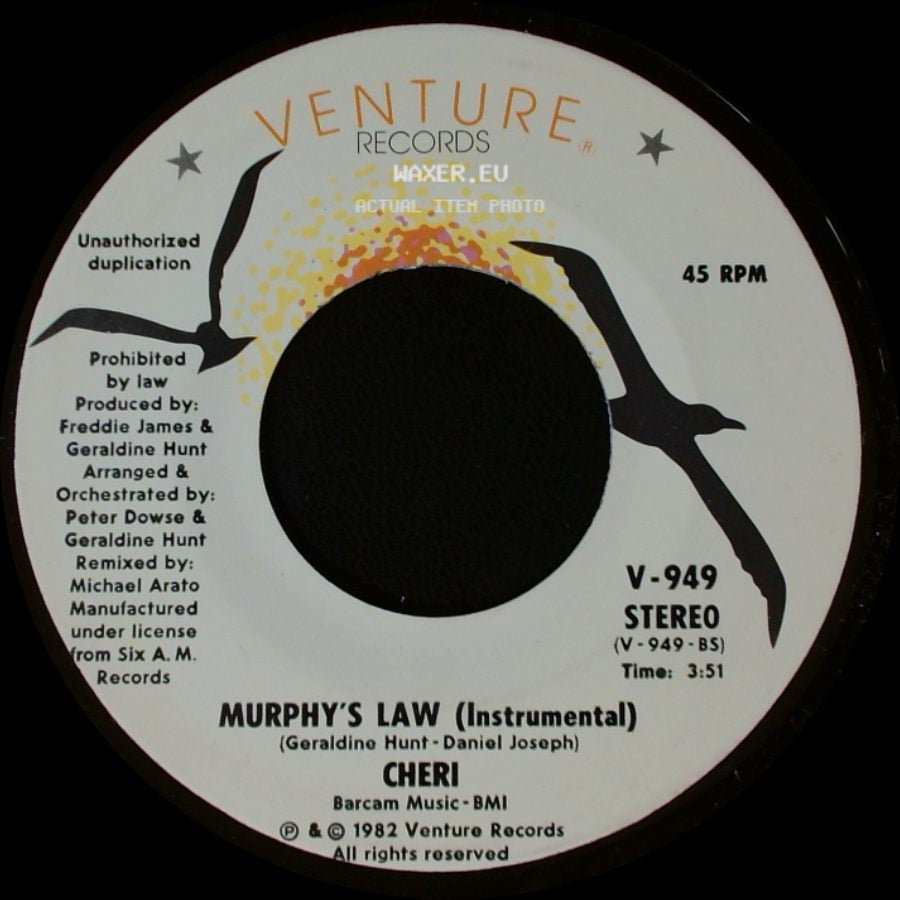 Cheri - Murphy's Law / Murphy's Law (Instrumental) side B