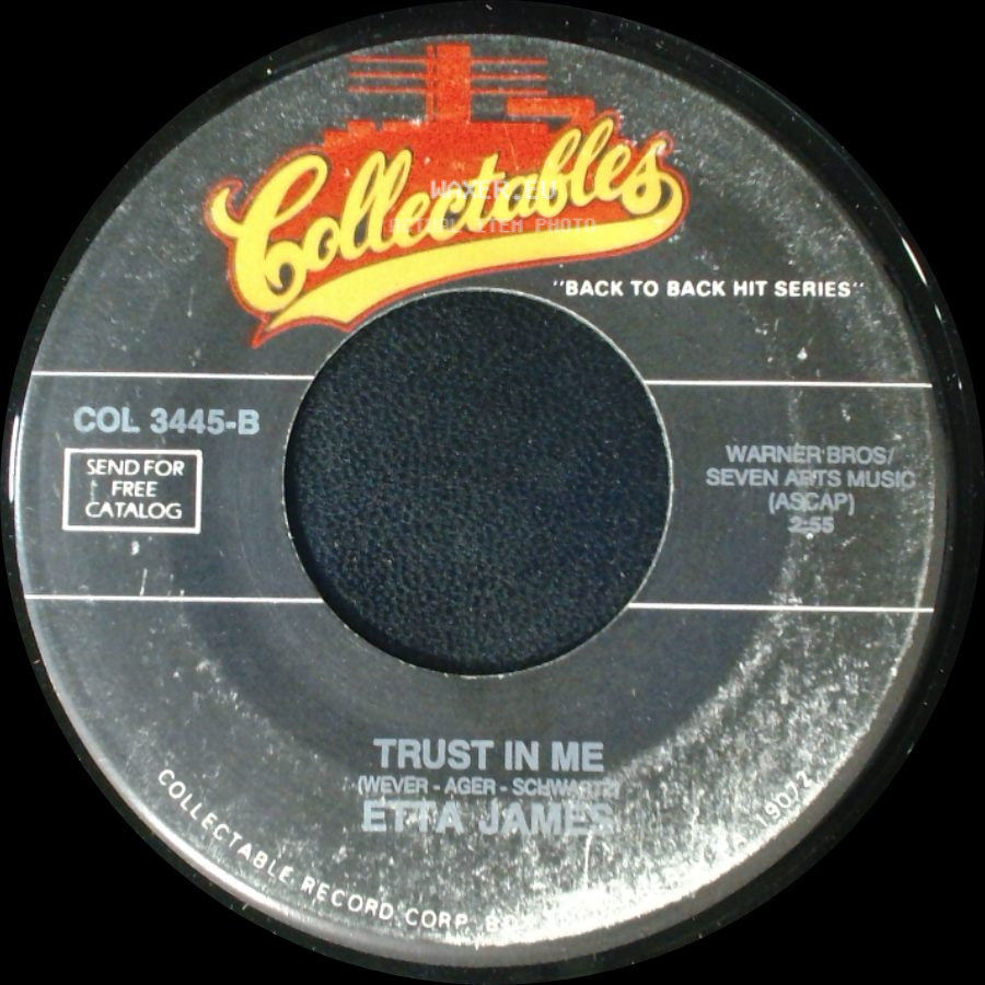 Etta James - All I Could Do Was Cry / Trust In Me side B