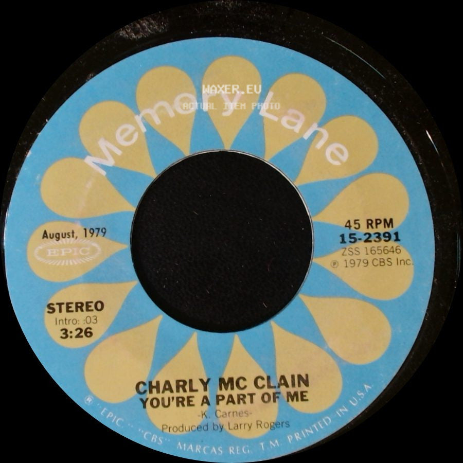 Charly Mc Clain - Men / You're A Part Of Me side B