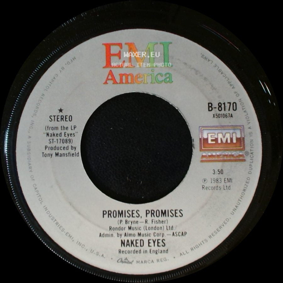 Naked Eyes - Promises, Promises / A Very Hard Act To Follow side A