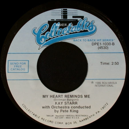 Kay Starr - The Rock And Roll Waltz / My Heart Reminds Me side B