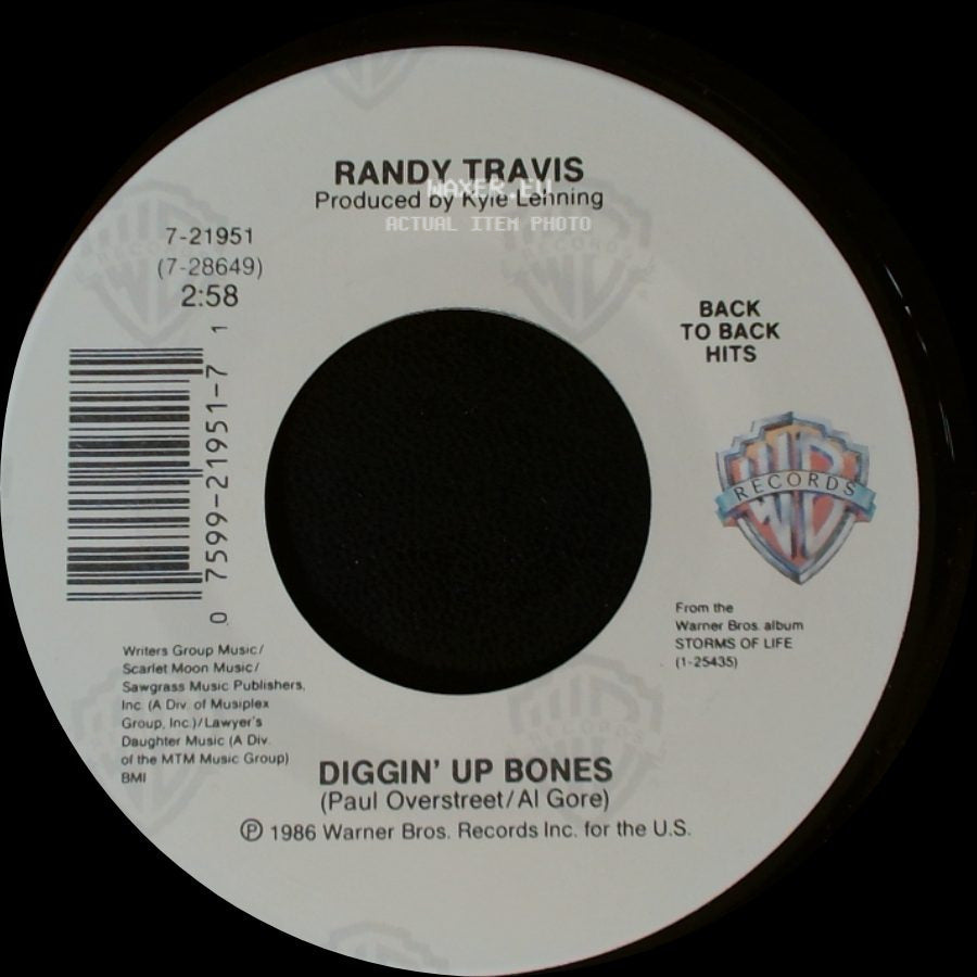 Randy Travis - Diggin' Up Bones / No Place Like Home side A