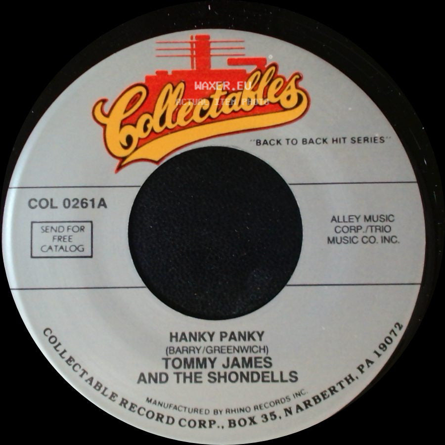 Tommy James And The Shondells - Hanky Panky / It's Only Love side A
