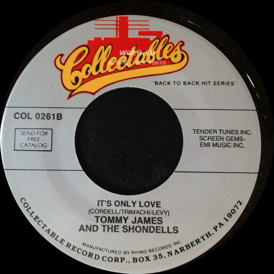 Tommy James And The Shondells - Hanky Panky / It's Only Love side B
