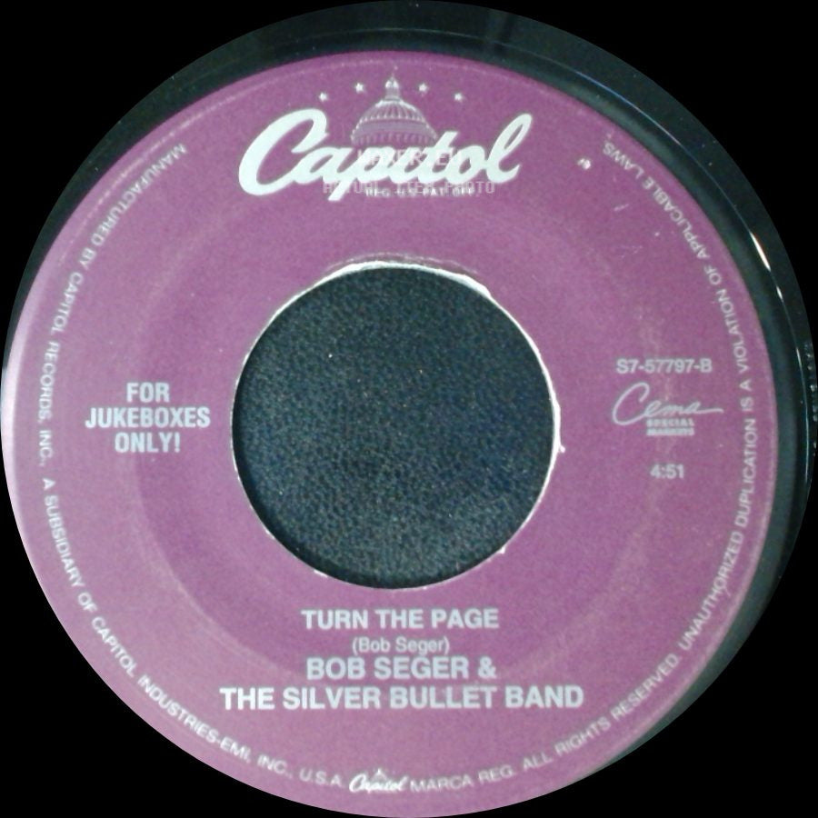 Bob Seger & The Silver Bullet Band - Old Time Rock And Roll / Turn The Page side B