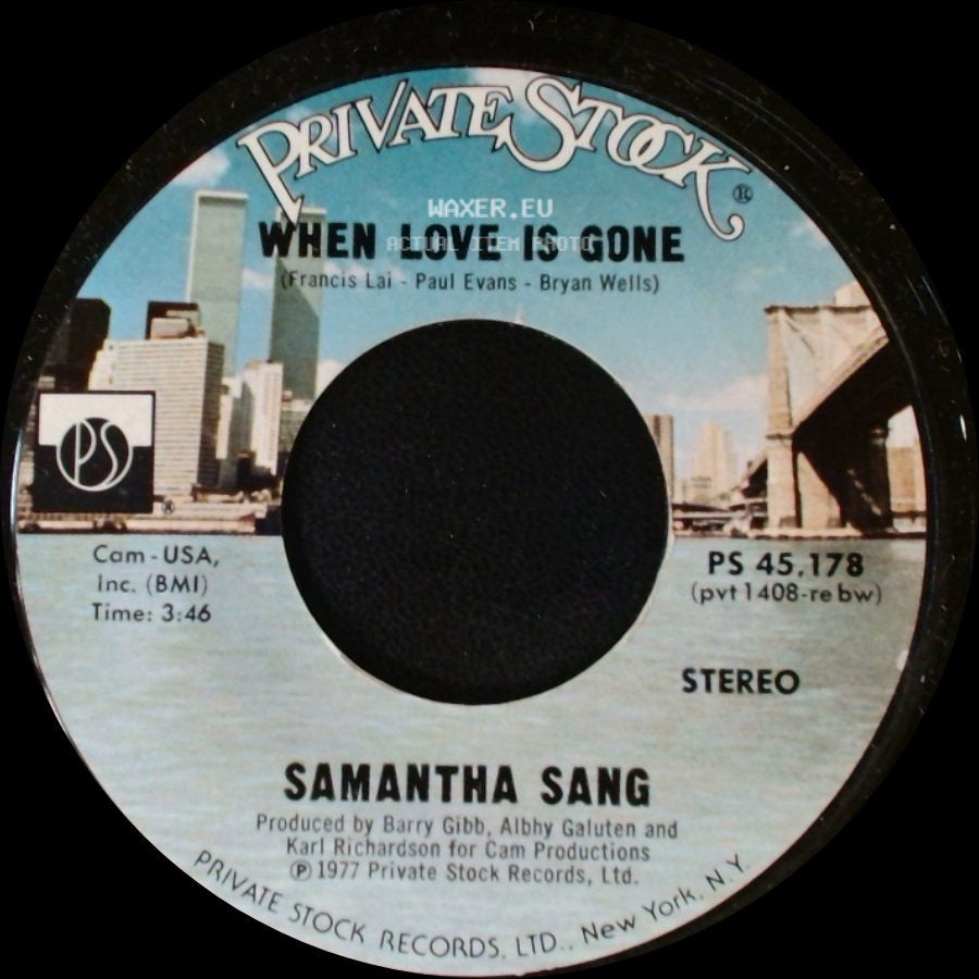 Samantha Sang - Emotion / When Love Is Gone side B