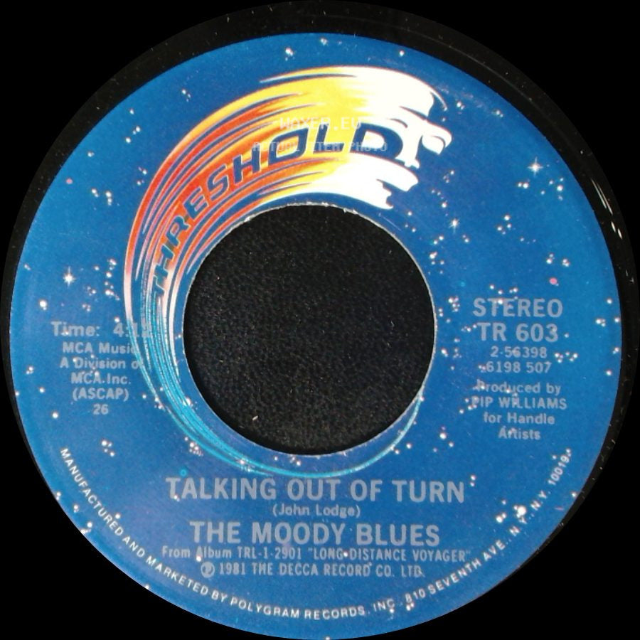 The Moody Blues - Talking Out Of Turn / Veteran Cosmic Rocker side A