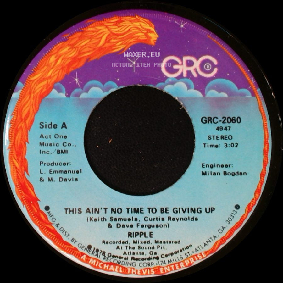 Ripple - This Ain't No Time To Be Giving Up / Dance Lady Dance side A