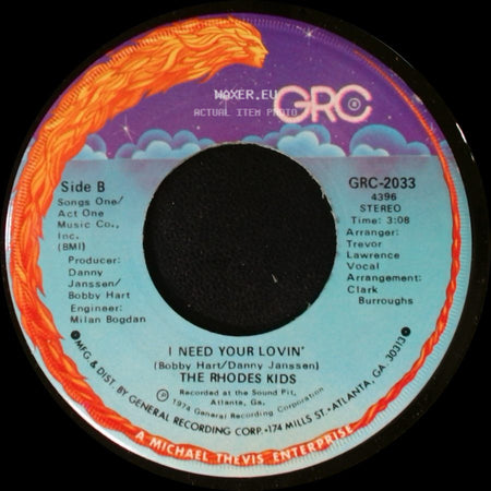 The Rhodes Kids - Voo-Doo Magic / I Need Your Lovin' side B