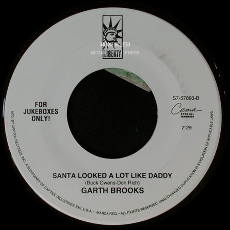 Garth Brooks - The Old Man's Back In Town / Santa Looked A Lot Like Daddy side B