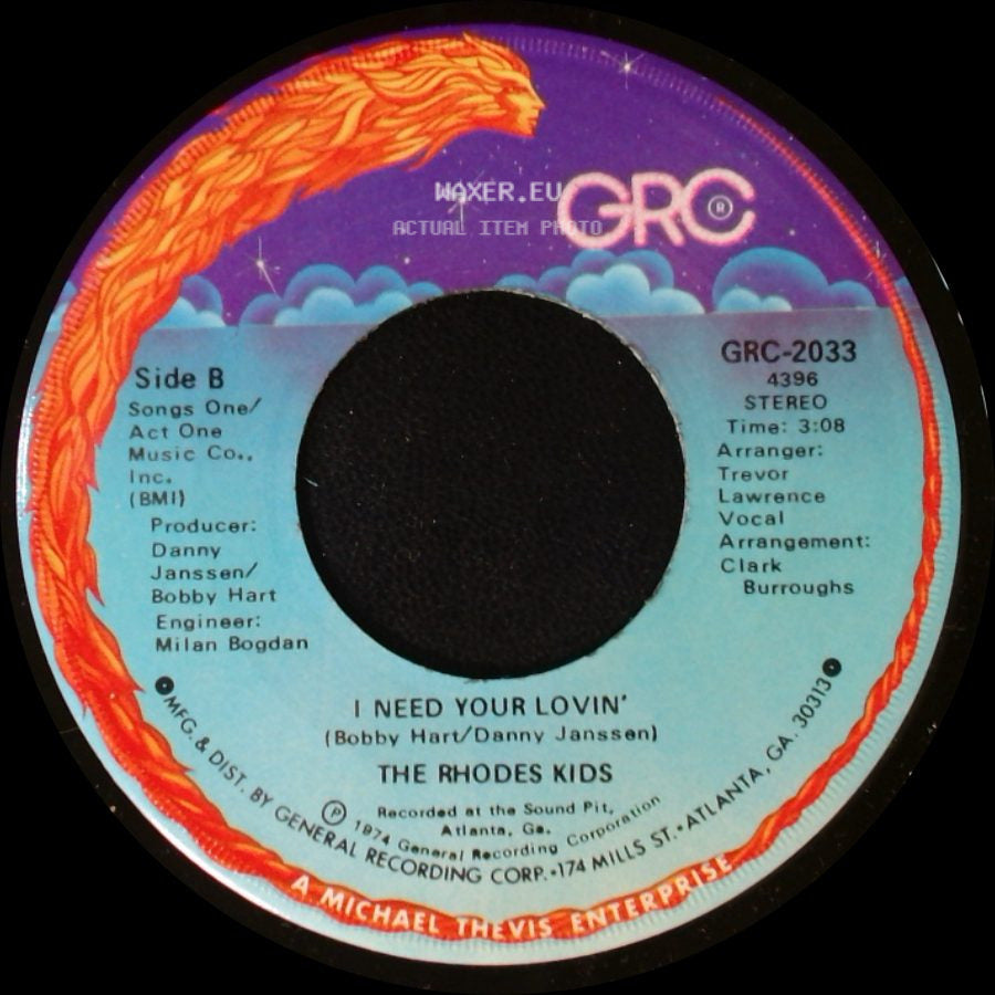 The Rhodes Kids - Voo-Doo Magic / I Need Your Lovin' side B