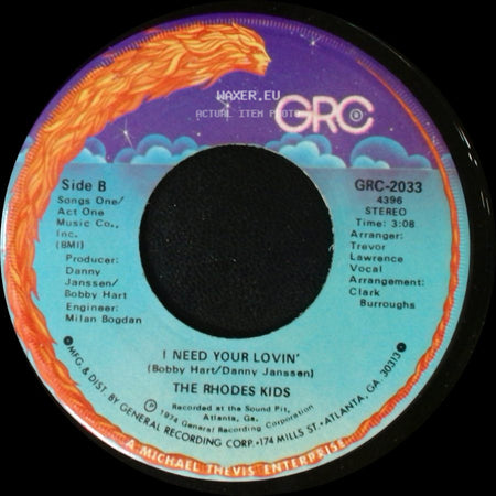 The Rhodes Kids - Voo-Doo Magic / I Need Your Lovin' side B