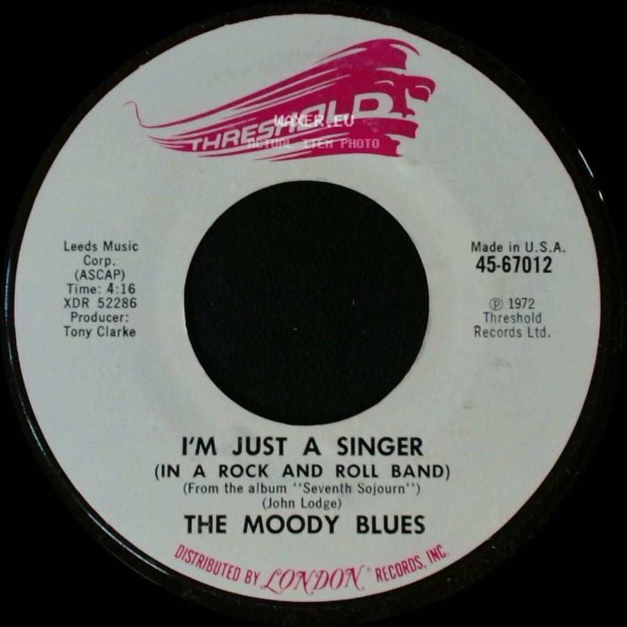 The Moody Blues - For My Lady / I'm Just A Singer (In A Rock And Roll Band) side B