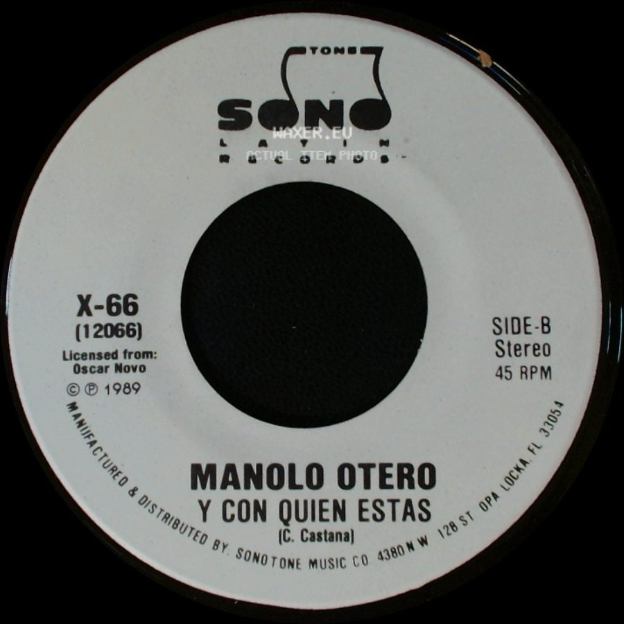 Manolo Otero - Y Con Quien Estas / Y Con Quien Estas side B