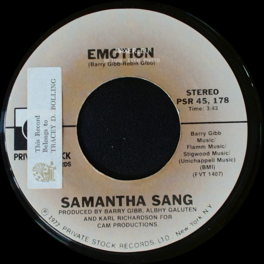 Samantha Sang - When Love Is Gone / Emotion side B
