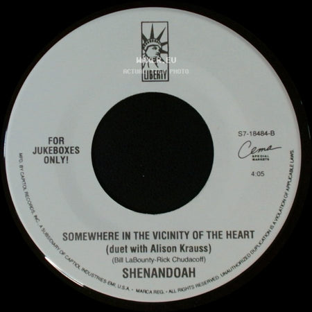 Shenandoah - Darned If I Don't (Danged If I Do) / Somewhere In The Vicinity Of The Heart (Duet With Alison Krauss) side B
