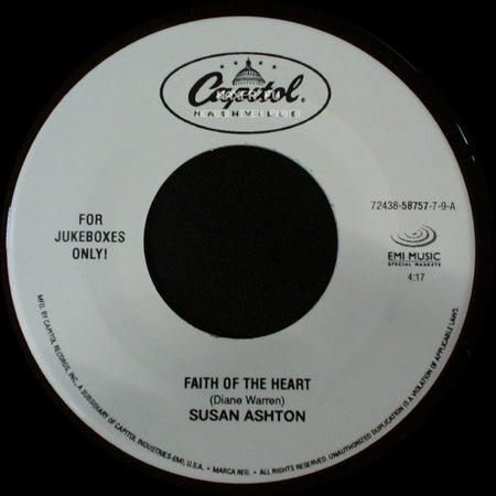 Susan Ashton - Faith Of The Heart / Spinning Like A Wheel side A