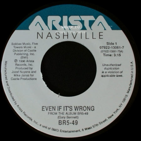 Unknown Artist - Even If It's Wrong / Crazy Arms side A