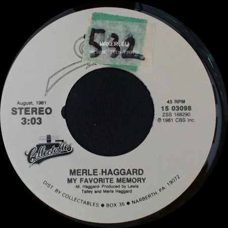 Merle Haggard - Big City / My Favorite Memory side B